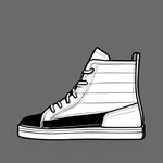 black canvas hi-top shoes image